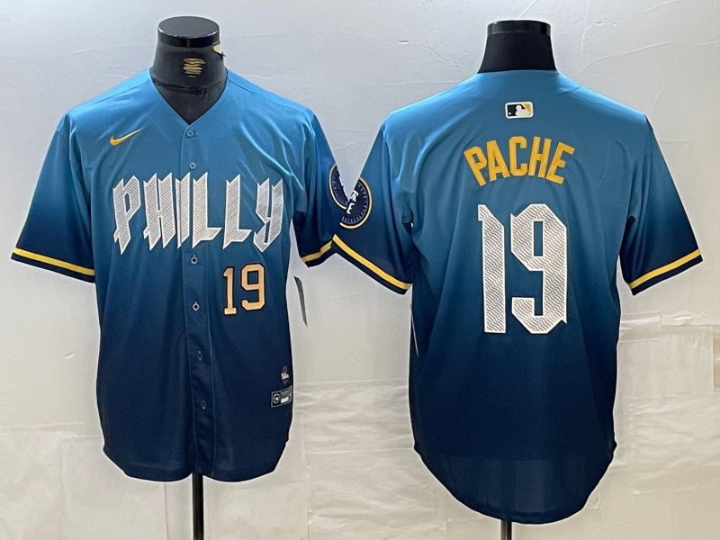 Men Philadelphia Phillies #19 Pache Blue City Edition 2024 Nike MLB Jersey style 2->san diego padres->MLB Jersey
